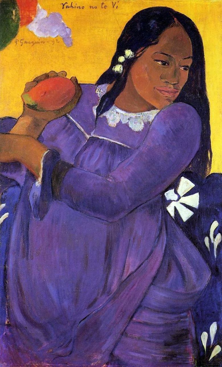 Mangolu Kadin Mango Meyveli Kiz Paul Gauguin Gauguin Paul