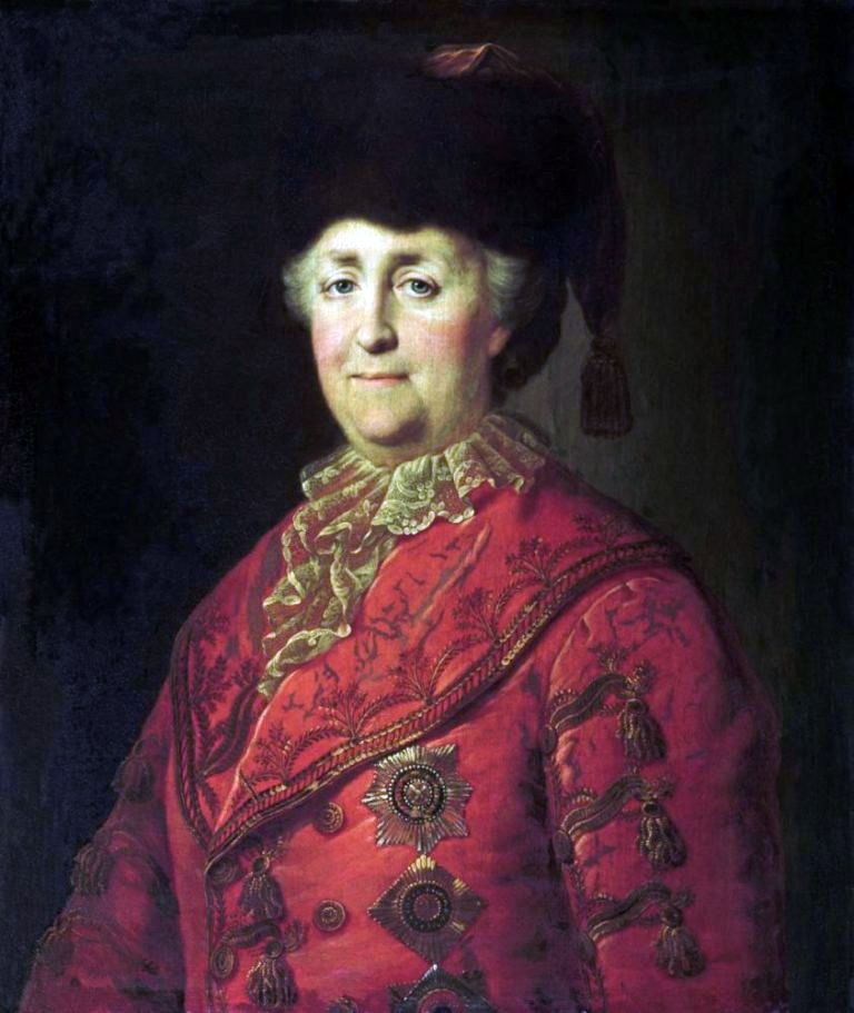 Seyahat eden bir takım   Mikhail Shibanov Catherine II portresi