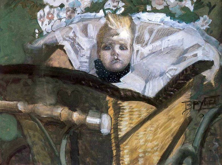 Sanatçının oğlu   Mikhail Vrubel portresi